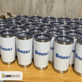 Vaso Térmico con Borde Plateado Personalizado - Lemon Creativo